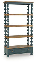 Finnworth - Bookcase - Blue / Brown