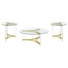 Janessa - Acrylic Coffee And End Table Set