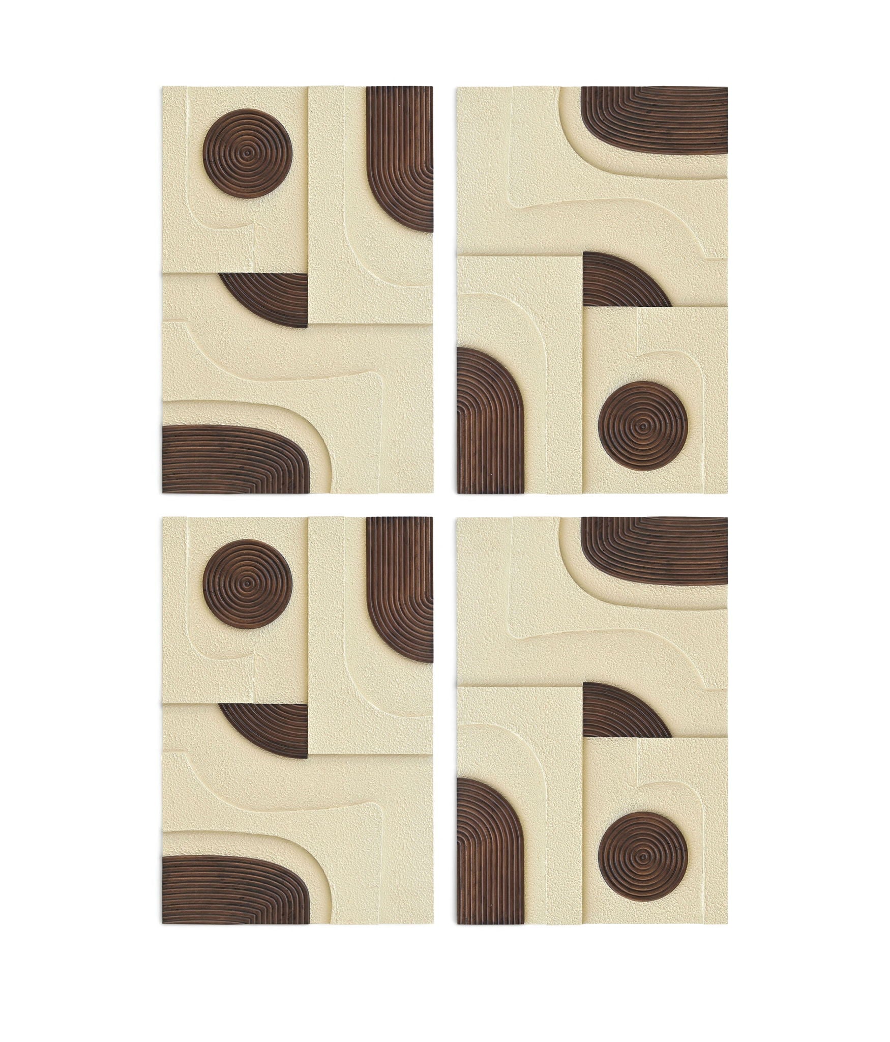 Element - Mango Wood 4 Piece Wall Art
