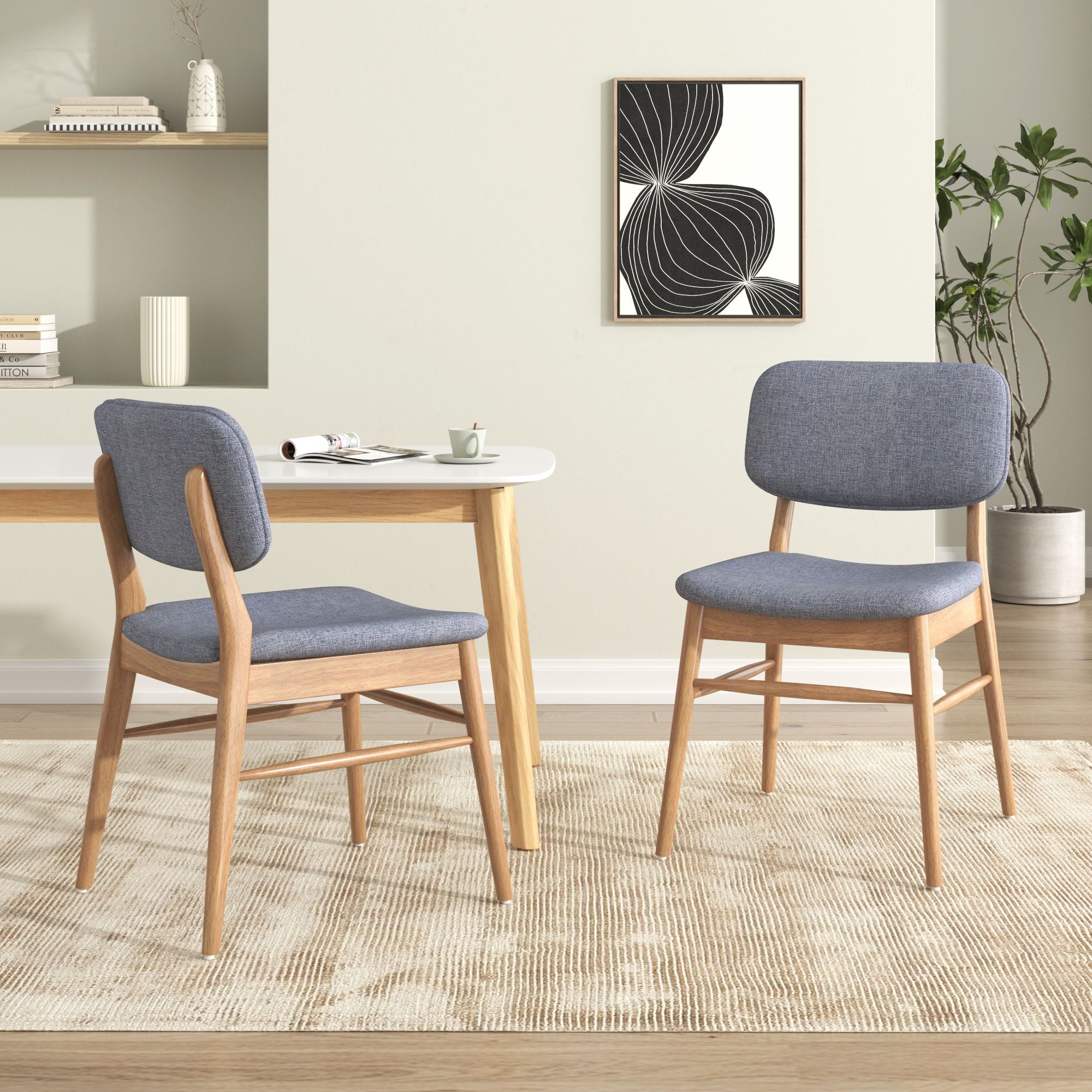 Voyager Upholstered Accent Chair With Splayed Legs And Wood Frame (Set of 2)