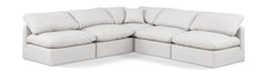Indulge - Faux Leather 5 Piece Modular Corner Armless Sectional