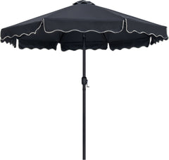 Amalfi - Aluminum Patio Umbrella - Light Brown Base / Black Pole