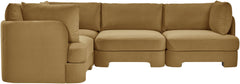 Hammond - Velvet Performance Fabric Upholstered 4 Piece Sectional