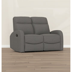 Manual Reclining Loveseat With Dual Seating Support For Living Room