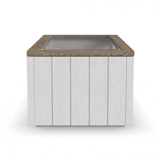 Melody - Rectangular Coffee Table With Casters - White