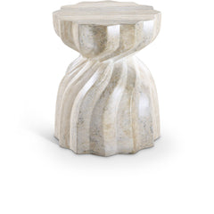 Caserta - Concrete End Table - Travertine