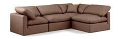 Indulge - Faux Leather 4 Piece Modular Sectional