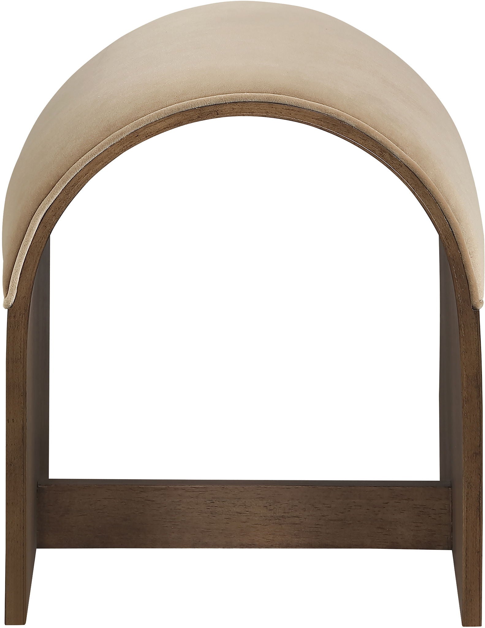 Sable - Velvet Performance Fabric Upholstered Bench