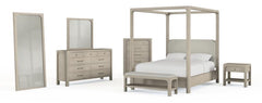 Solano - 85" Queen Canopy Bed - Weathered Mango