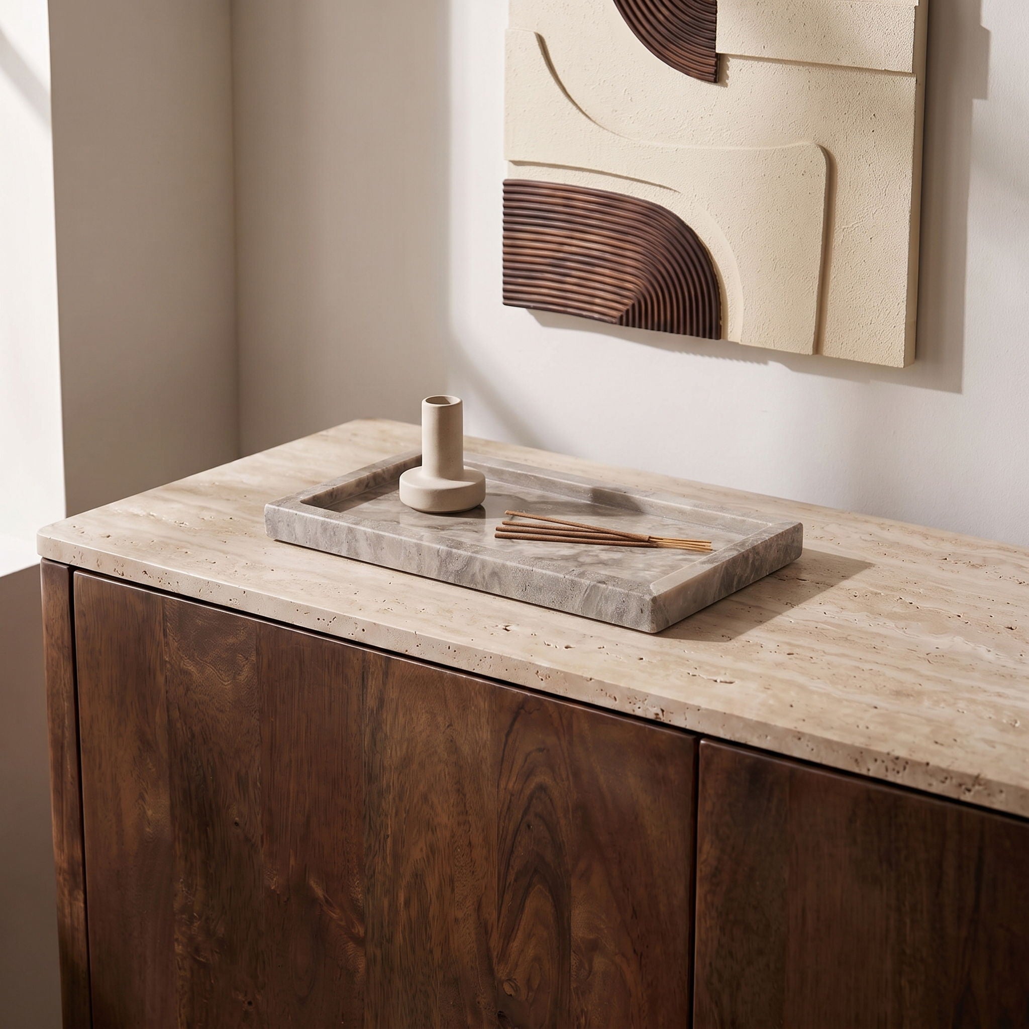 Nolan - Genuine Travertine Tray