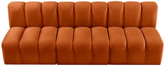 Arc - Velvet 3 Piece Modular Straight Sofa