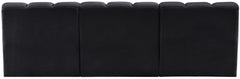 Arc - Velvet 3 Piece Modular Straight Sofa
