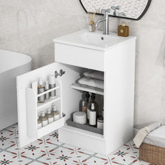 Bathroom Vanity With Sink, Cabinet With Adjustable Shelf