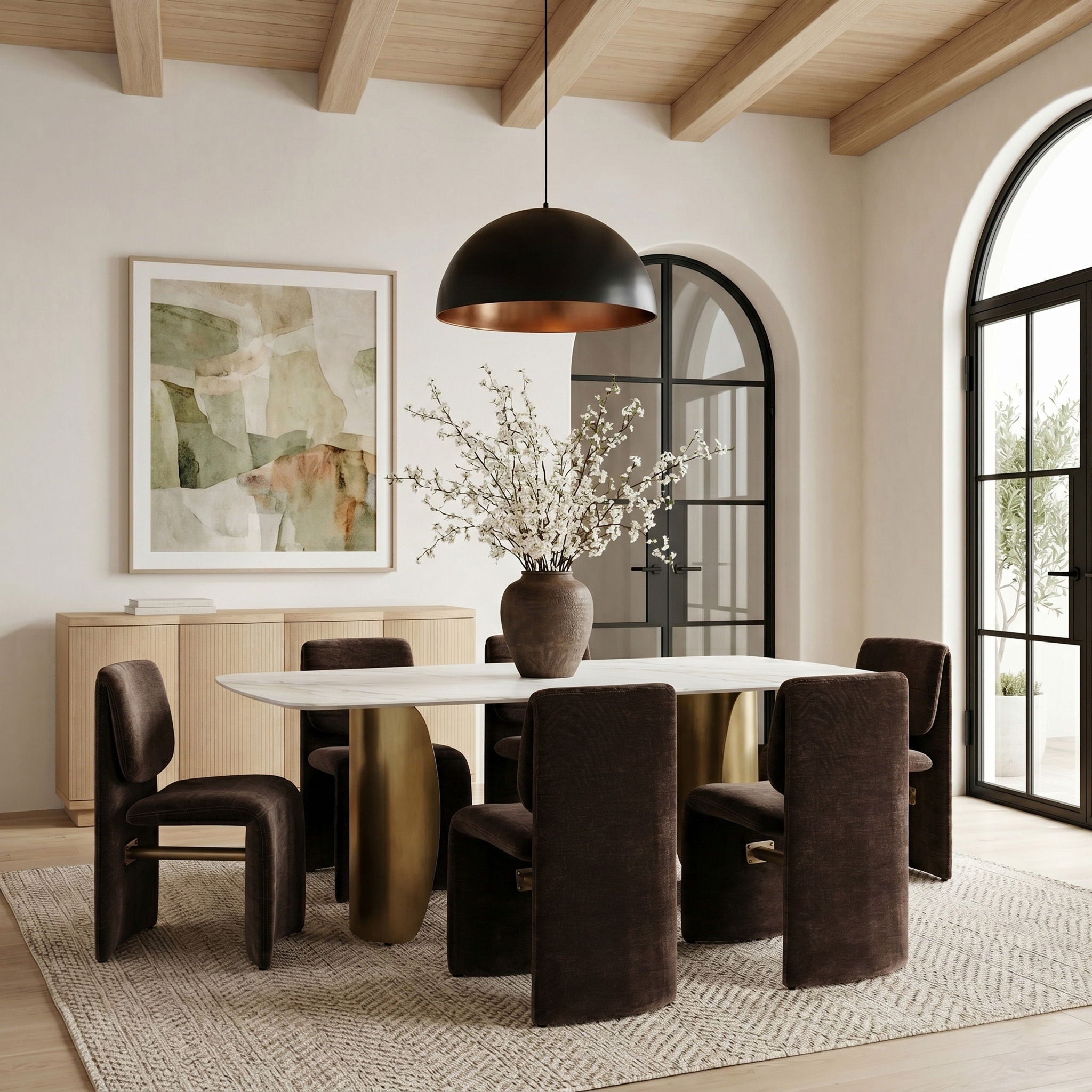 Slique - Performance Fabric Upholstered Dining Chair (Set of 2) - Brown