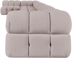 Orin - Velvet Performance Fabric Upholstered 8 Piece L-Shaped Sectional