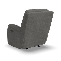 Penn - Transitional Fabric Power Rocking Recliner With Power Headrest & Lumbar