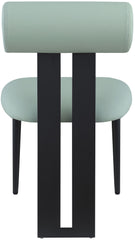 Dario - Faux Leather Dining Chair With Black Frame (Set of 2)