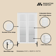 Abbey - Bookcase Cabinet With 4 Adjustable Shelves