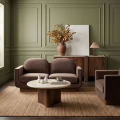 Diviento - Velvet Performance Fabric Upholstered Loveseat