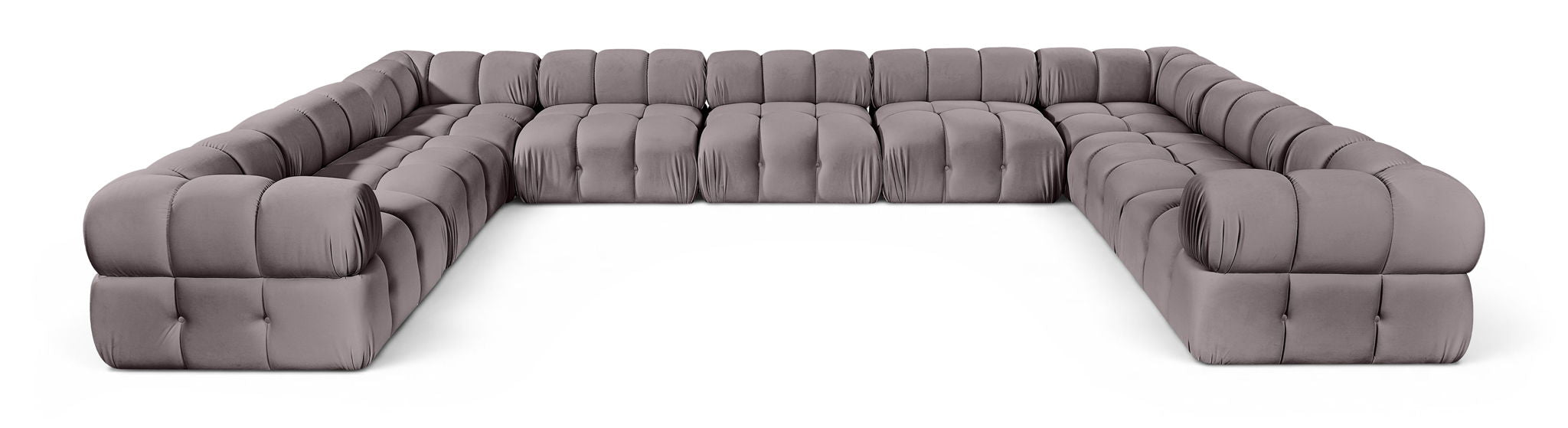 Orin - Velvet Performance Fabric Upholstered 9 Piece Sectional