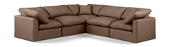 Indulge - Faux Leather 5 Piece Modular Corner Sectional