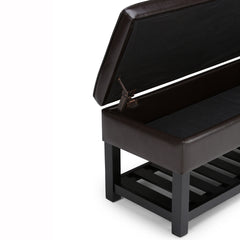 Cosmopolitan - Storage Ottoman Bench With Open Bottom - Tanners Brown