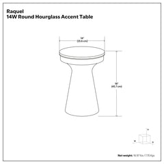 Raquel - Side Table - Antique Brass / White