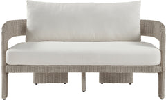 Sandbay - Olefin Water Resistant Fabric And Wicker Outdoor Patio Loveseat