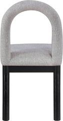 Conrad - Linen Dining Chair With Black Legs