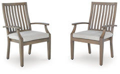 Rainier Ranch - Arm Chair With Cushion (Set of 2) - Brown / Beige