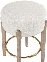 Torino - Backless Counter Stool With Brushed Natural Base (Set of 2)