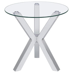 Kenzie - Round Tempered Glass Top Table