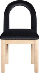 Conrad - Velvet Dining Chair With Natural Legs