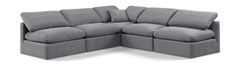 Indulge - Velvet 5 Piece Modular Corner Armless Sectional