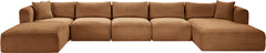 Shaggy - Fabric 6 Piece Modular Sectional With Chaise And Ottoman