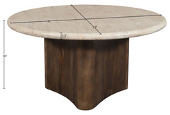 Pietra - Travertine And Mango Wood Table
