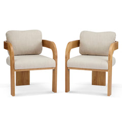 2 Pack Dining Chairs With Pillow Back