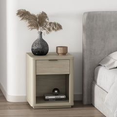Evelyn - Nightstand With 1 Drawer And Open Shelf