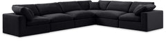 Comfy - 6 Piece Velvet Modular Corner Sectional