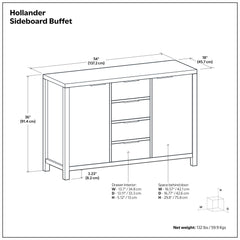 Hollander - Handcrafted Sideboard Buffet