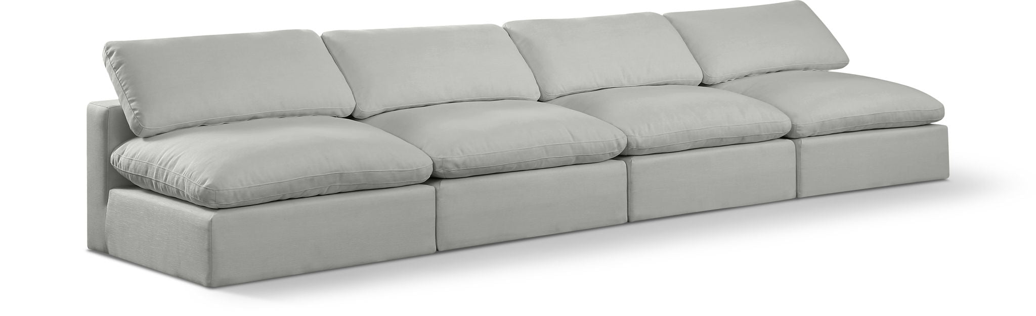 Comfy - Linen Modular Armless Sofa 4 Seats