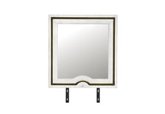Isabella - Mirror With LED - Black / White