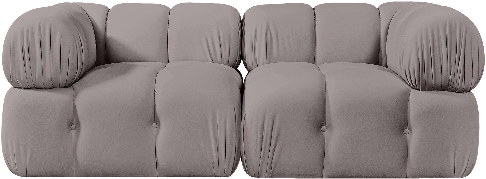 Orin - Velvet Performance Fabric Upholstered 2 Piece Modular Sofa (2 Corner Chairs)
