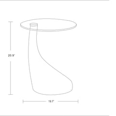Lava - Accent Table With Curved Base