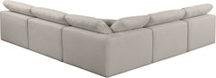 Comfy - 5 Piece Linen Modular Corner Armless Sectional
