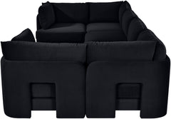 Hammond - Velvet Performance Fabric Upholstered 6 Piece U-Shaped Sectional