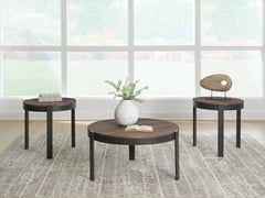 Horizon Hills - Occasional Table Set (Set of 3) - Brown / Black