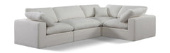 Comfy - 4 Piece Linen Fabric Modular Sectional