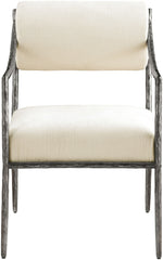 Bastille - Upholstered Dining Arm Chair (Set of 2) - Silver Frame