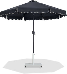Amalfi - Aluminum Patio Umbrella - White Base / Black Pole